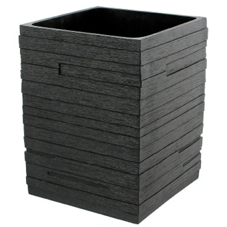 Square Black Waste Can Gedy QU09-14